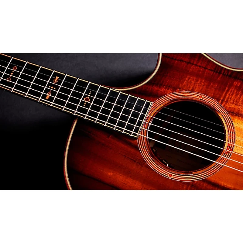 Taylor Custom Hawaiian Koa-Indian Rosewood Grand Auditorium Acoustic-Electric Guitar Shaded Edge Burst