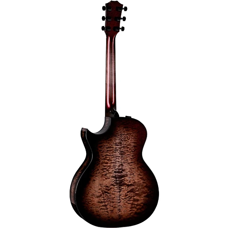 Taylor Custom Sitka Spruce-Big Leaf Maple Grand Auditorium Acoustic-Electric Guitar Cranberry Edgeburst