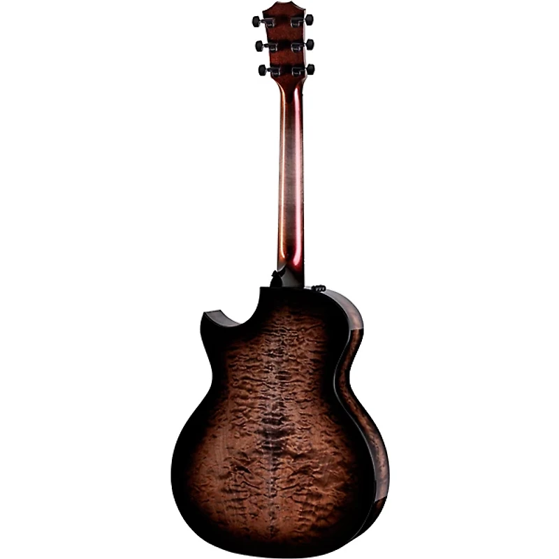 Taylor Custom Sitka Spruce-Big Leaf Maple Grand Auditorium Acoustic-Electric Guitar Cranberry Edgeburst