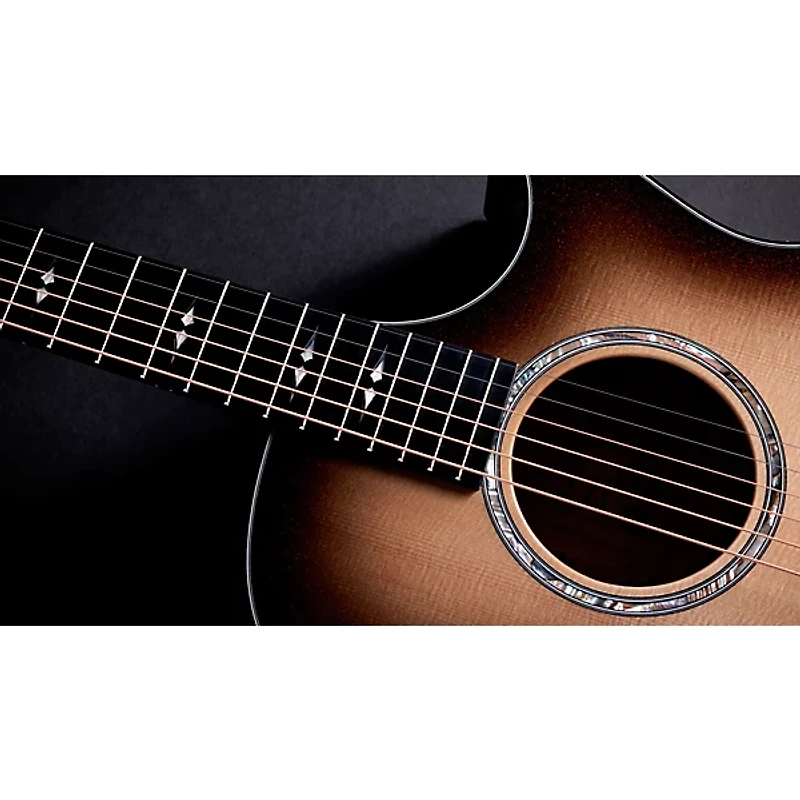 Taylor Custom Sitka Spruce-Big Leaf Maple Grand Auditorium Acoustic-Electric Guitar Cranberry Edgeburst