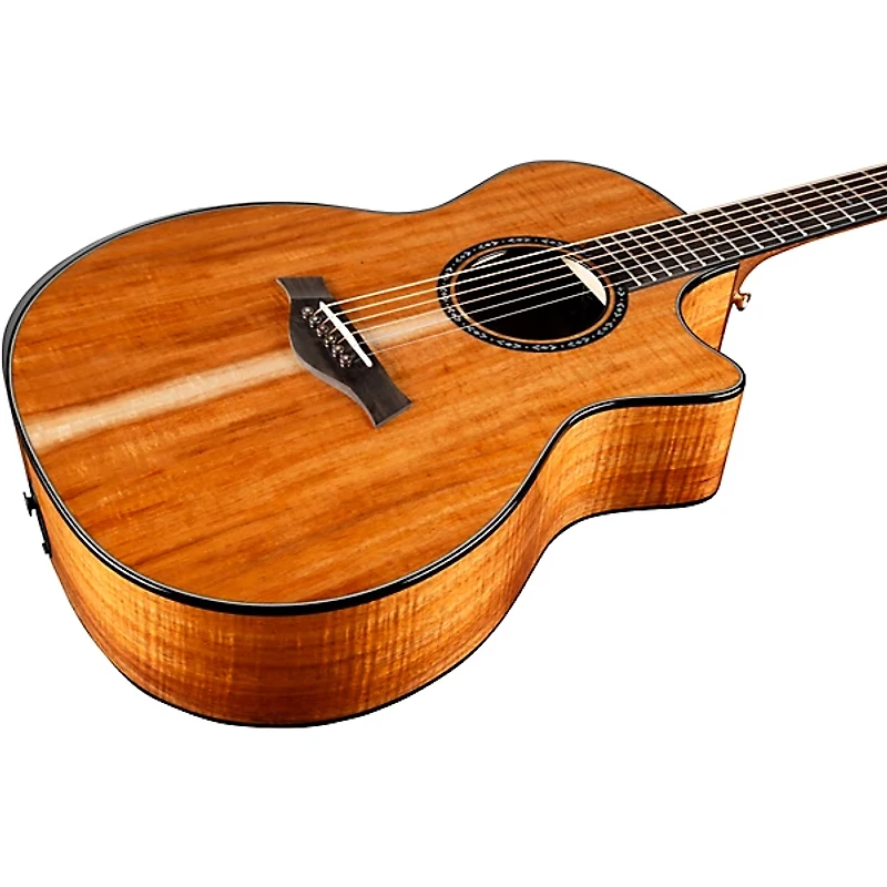 Taylor Custom All Figured AA Grade Hawaiian Koa Grand Auditorium Acoustic-Electric Guitar Natural