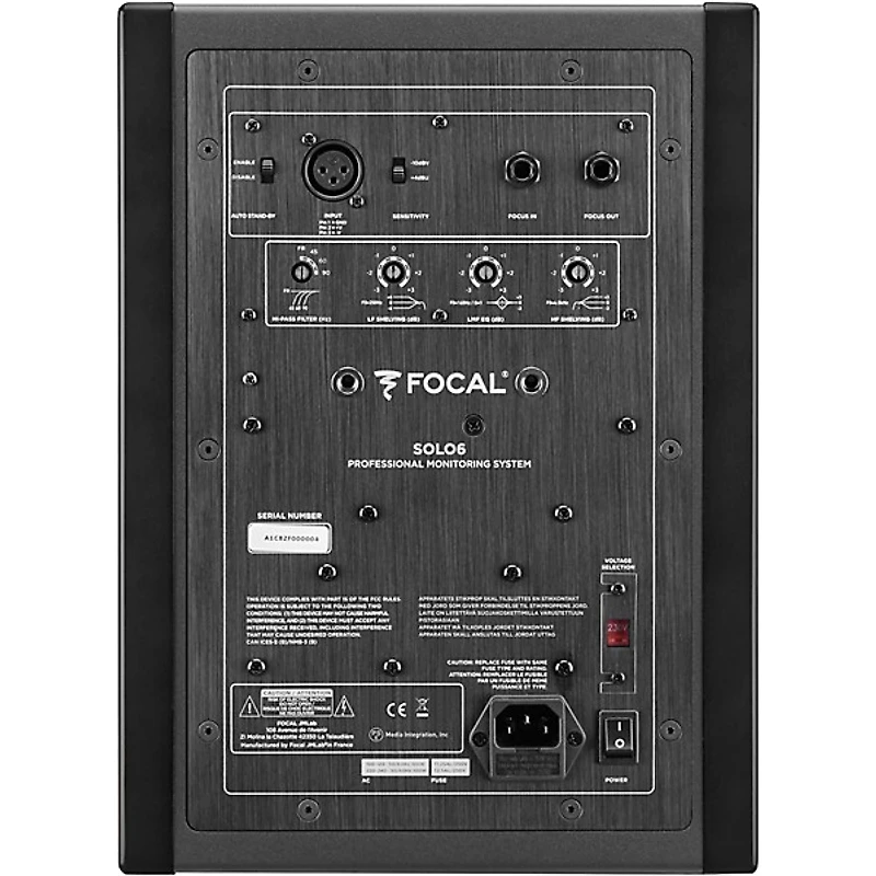 Focal Solo6 6.5" Powered Studio Monitor, Black