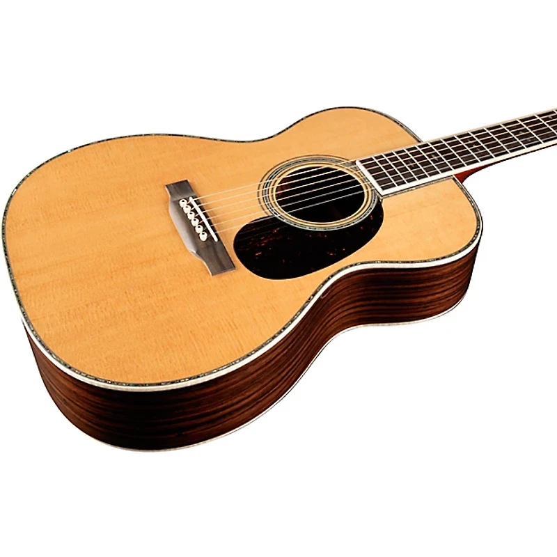 Martin Custom Shop Sitka Spruce VTS-Wild Grain East Indian Rosewood 14-Fret Auditorium Acoustic Guitar Natural