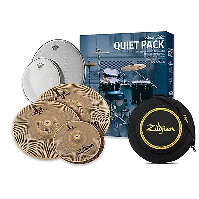 Zildjian LV468RH Low-Volume Cymbal Pack With Remo Silentstroke Heads and Free Bag