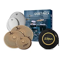 Zildjian LV468RH Low-Volume Cymbal Pack With Remo Silentstroke Heads and Free Bag