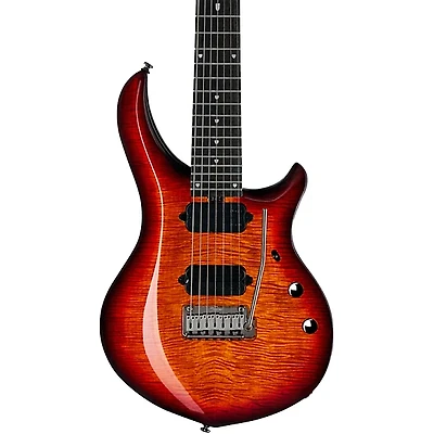Sterling by Music Man Majesty 7 7-String Electric Guitar Blood Orange Burst