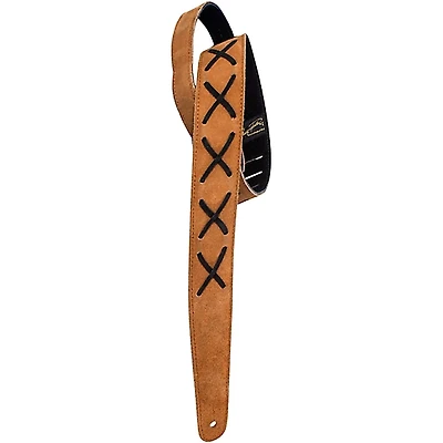Henry Heller Suede With X's Guitar Strap