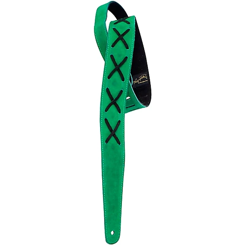 Henry Heller Suede With X's Guitar Strap