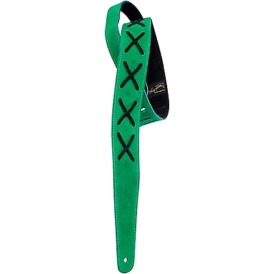 Henry Heller Suede With X's Guitar Strap