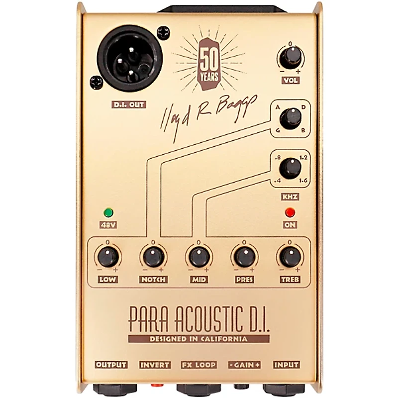 LR Baggs 50th Anniversary Gold Para Acoustic Guitar DI and Preamp
