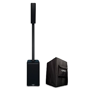 QSC Active 3-Way Column Loudspeaker With Cover, Black