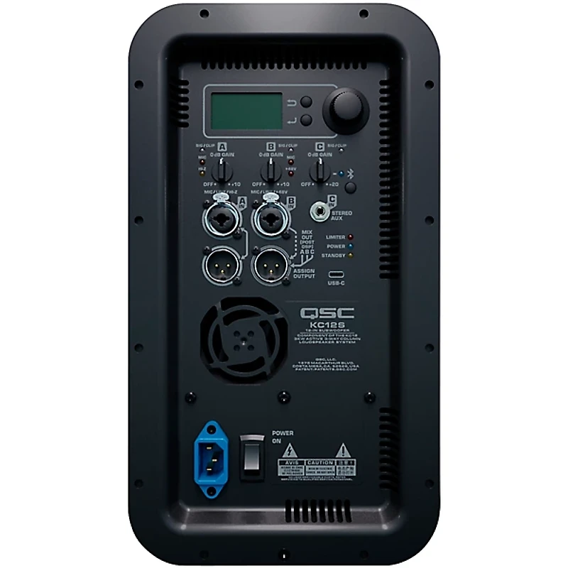 QSC Active 3-Way Column Loudspeaker With Cover, Black