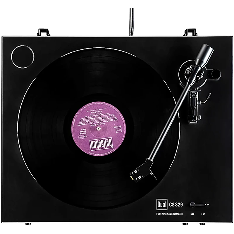 Dual Turntables CS329 Fully Automatic Plug and Play Turntable with Fixed Tonearm and Cartridge Black