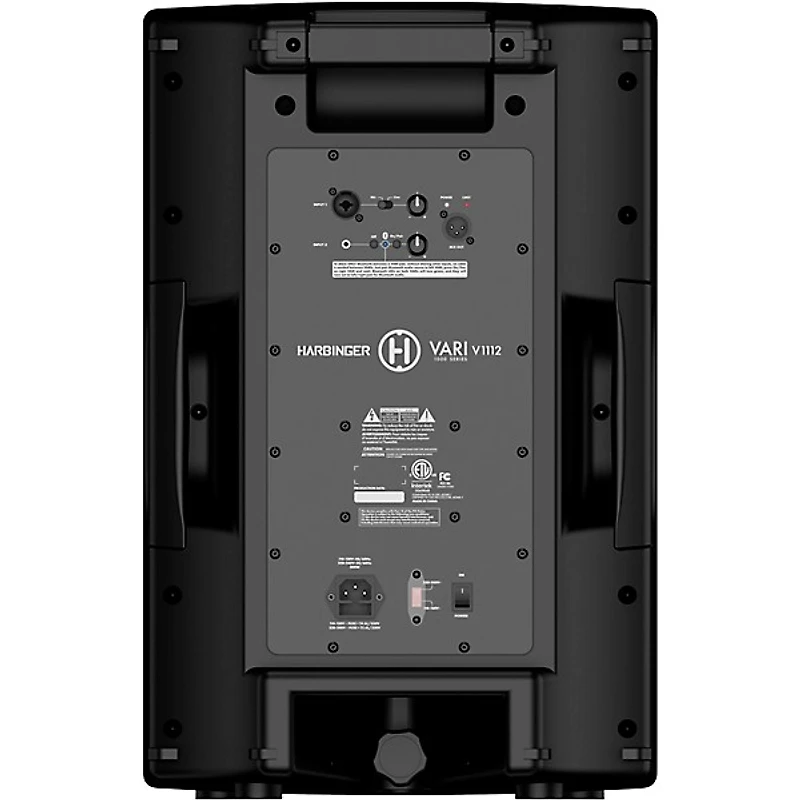 Harbinger VARI V1112 12" Powered Speakers Pair With Speaker Stands