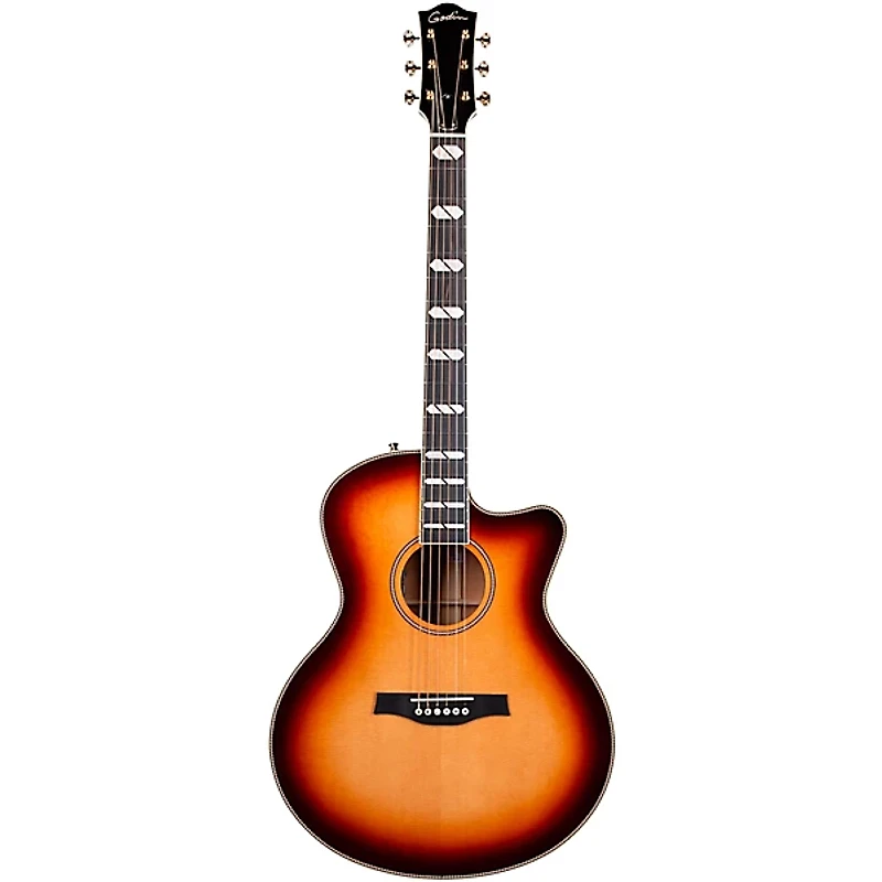 Godin Connaisseur Mahogany Mini Jumbo Acoustic-Electric Guitar Sunset Burst