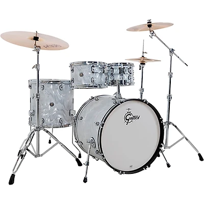 Gretsch Drums Catalina Club 4-Piece Shell Pack With 22" Bass Drum White Satin Flame