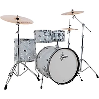 Gretsch Drums Catalina Club 4-Piece Shell Pack With 22" Bass Drum White Satin Flame