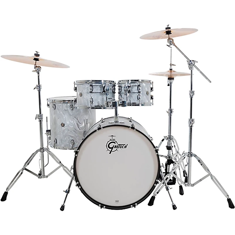 Gretsch Drums Catalina Club 4-Piece Shell Pack With 22" Bass Drum White Satin Flame