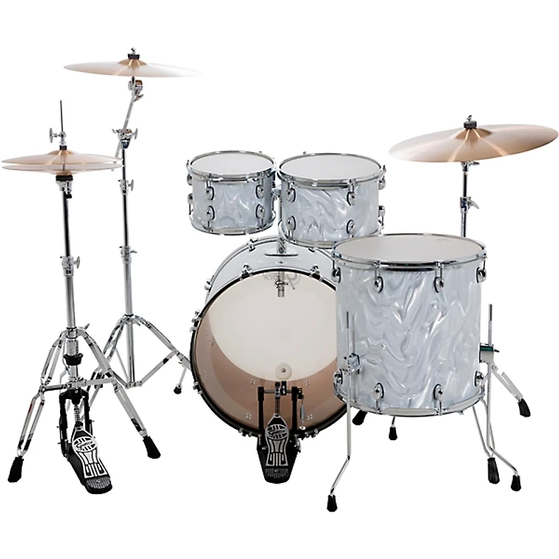 Gretsch Drums Catalina Club 4-Piece Shell Pack With 22" Bass Drum White Satin Flame
