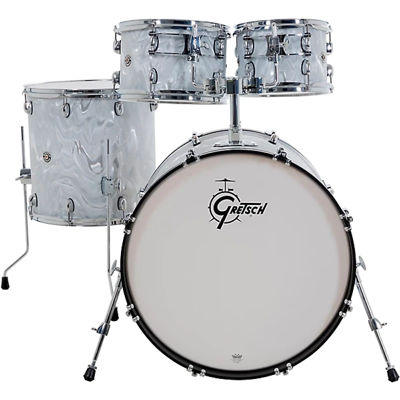 Gretsch Drums Catalina Club 4-Piece Shell Pack With 22" Bass Drum White Satin Flame