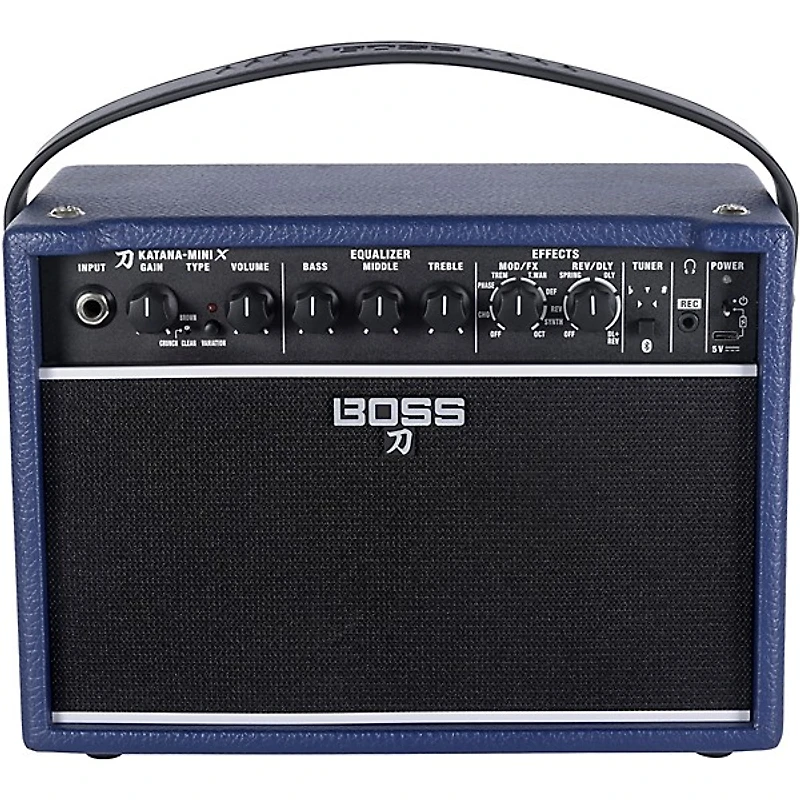 BOSS Katana Mini X 10W 1x5 Limited-Edition Battery-Powered Guitar Combo Amp - Blue