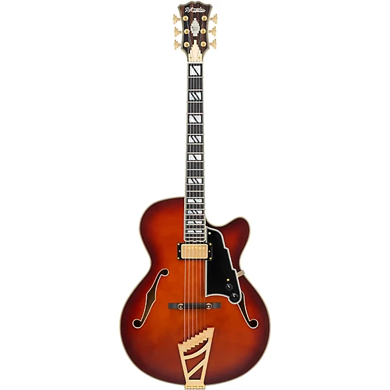 D'Angelico Excel 16 Hollowbody Electric Guitar With Seymour Duncan DA-59 Humbucker Amaretto Burst