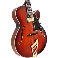 D'Angelico Excel 16 Hollowbody Electric Guitar With Seymour Duncan DA-59 Humbucker Amaretto Burst