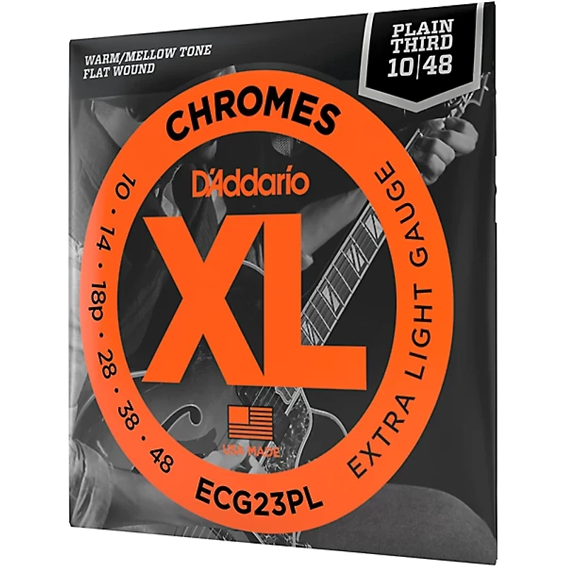 D'Addario XL Chromes Plain Third Electric Guitar Strings