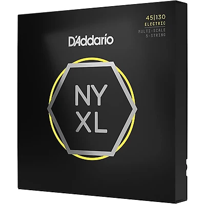 D'Addario NYXL Multi-Scale 5-String Bass Guitar Strings Regular Light (45 - 130)