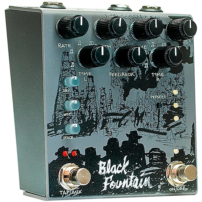 Old Blood Noise Endeavors Black Fountain Stereo Delay Effects Pedal Slate