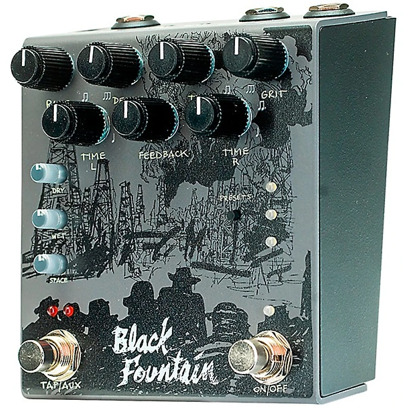 Old Blood Noise Endeavors Black Fountain Stereo Delay Effects Pedal Slate