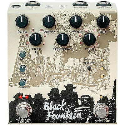 Old Blood Noise Endeavors Black Fountain Stereo Delay Effects Pedal Cream