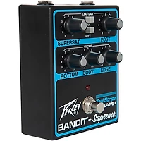 Peavey Bandit Supreme Teal Stripe Preamp Pedal Black and Teal