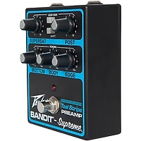 Peavey Bandit Supreme Teal Stripe Preamp Pedal Black and Teal