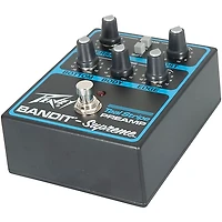 Peavey Bandit Supreme Teal Stripe Preamp Pedal Black and Teal