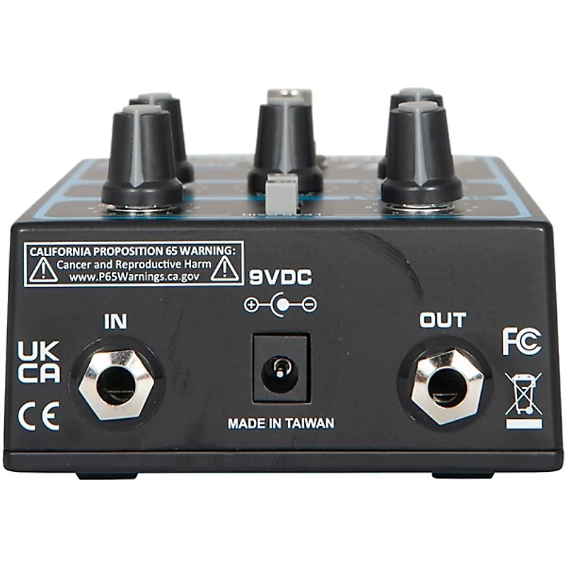 Peavey Bandit Supreme Teal Stripe Preamp Pedal Black and Teal