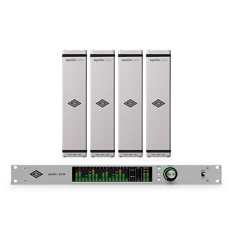 Universal Audio Apollo X16D Essentials+ 18x20 TB Audio Interface Dante With Four Apollo e1x Remote-Controllable Unison Preamps