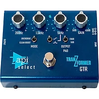 API TranZformer GTR EQ/Boost Effects Pedal Blue