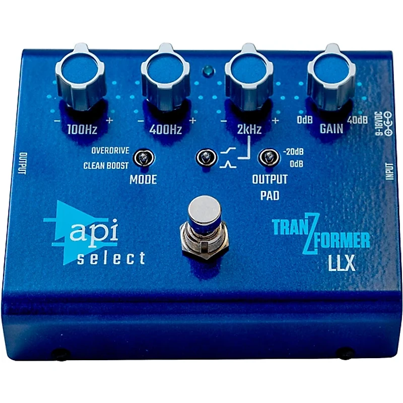 API TranZformer LLX Bass EQ/Boost Effects Pedal Blue