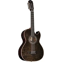 Oscar Schmidt OH32SEQ Acoustic-Electric Bajo Quinto Quilt Trans Black