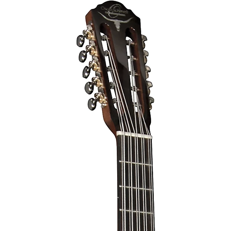 Oscar Schmidt OH32SEQ Acoustic-Electric Bajo Quinto Quilt Trans Black