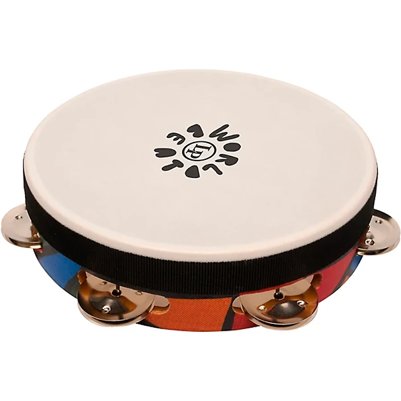 LP World Beat Tambourine (Single Row with head) 8 in.