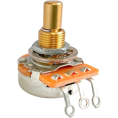 AxLabs 250K Linear Taper Solid 3/8" Shaft Medium 3/4" Length Potentiometer