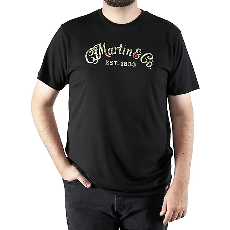 Martin Martin Black T-shirt with Oahu Logo Print
