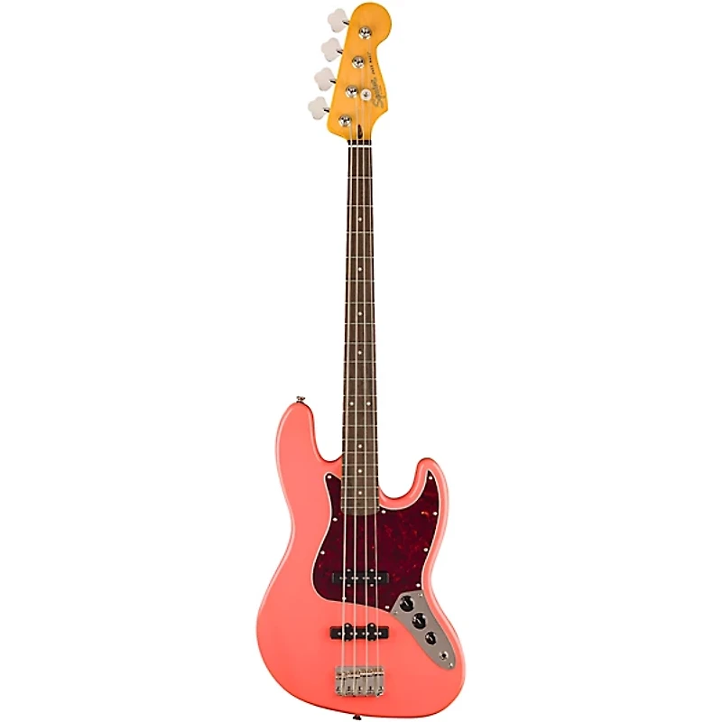 Squier Classic Vibe '60s Jazz Bass Guitar Tahitian Coral