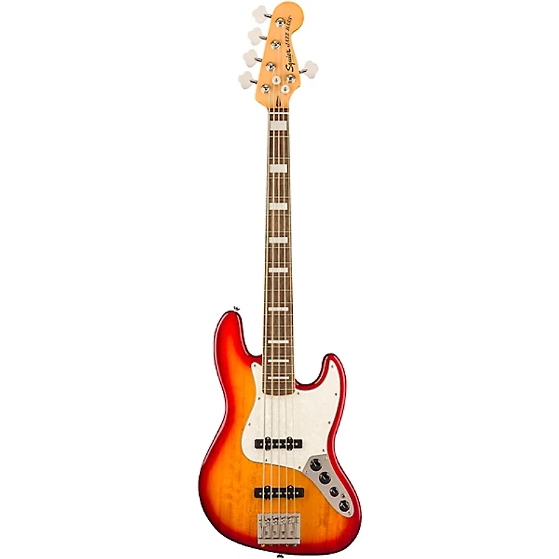 Squier Classic Vibe Active '70s Jazz Bass V Bass Guitar Sienna Sunburst