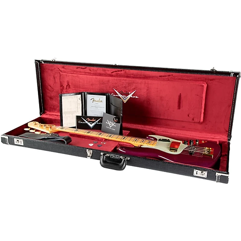 Fender Custom Shop American Custom Jazz Bass NOS Maple Fingerboard - Purple Transparent