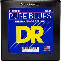 DR Strings Pure Blues Pure Nickel Electric Guitar Strings 6-Pack