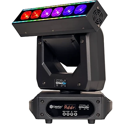 ColorKey GrooveBar FX 6 x 20W RGBW LED Moving Head FX with Infinite Bar Rotation, Pixel Control and Dual Halo Strips
