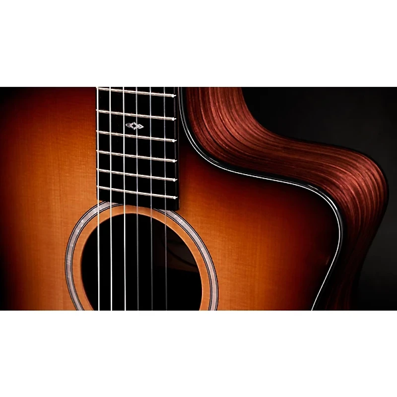Taylor 214ce-N Plus Sunset Blvd Nylon-String Grand Auditorium Acoustic-Electric Guitar Sunset Edgeburst